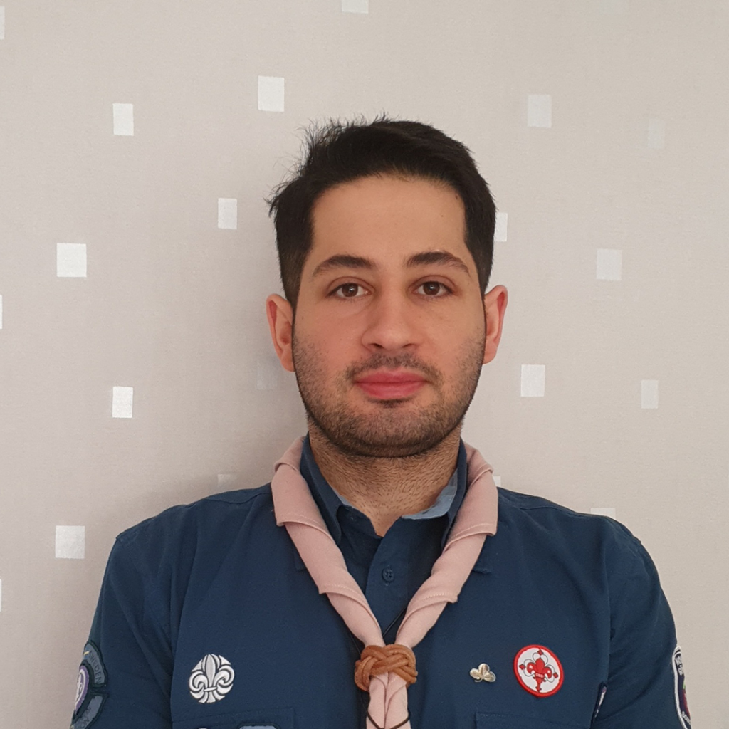 Porträtt på scoutledaren George Chamoun