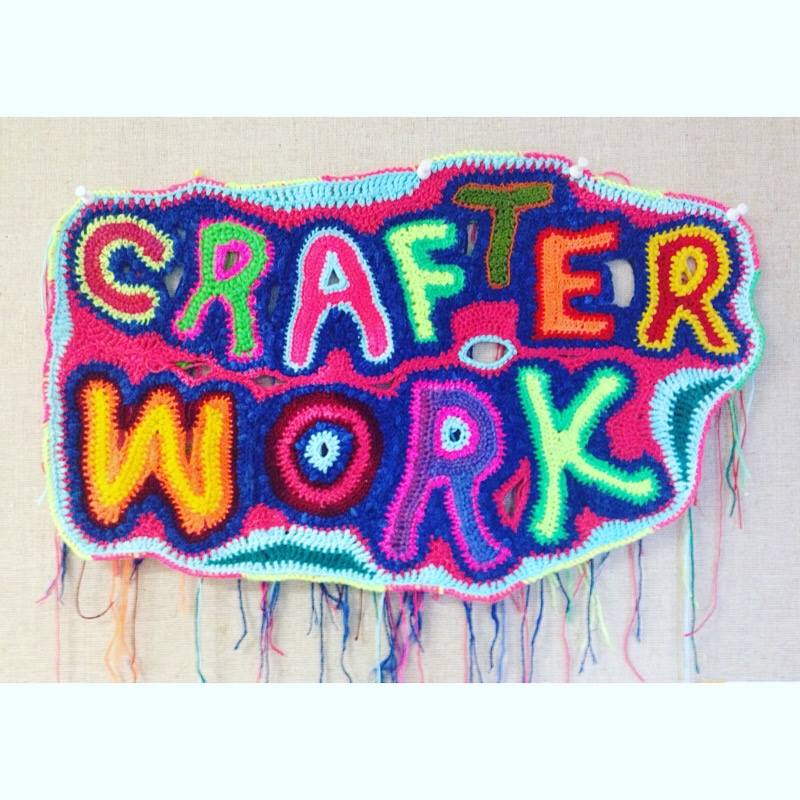 färgglad hantverksbild med texten Crafter Work