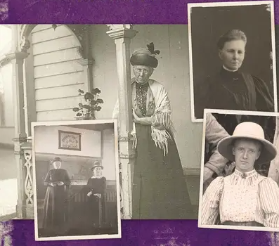 Svartvita fotografier på kvinnor från förr