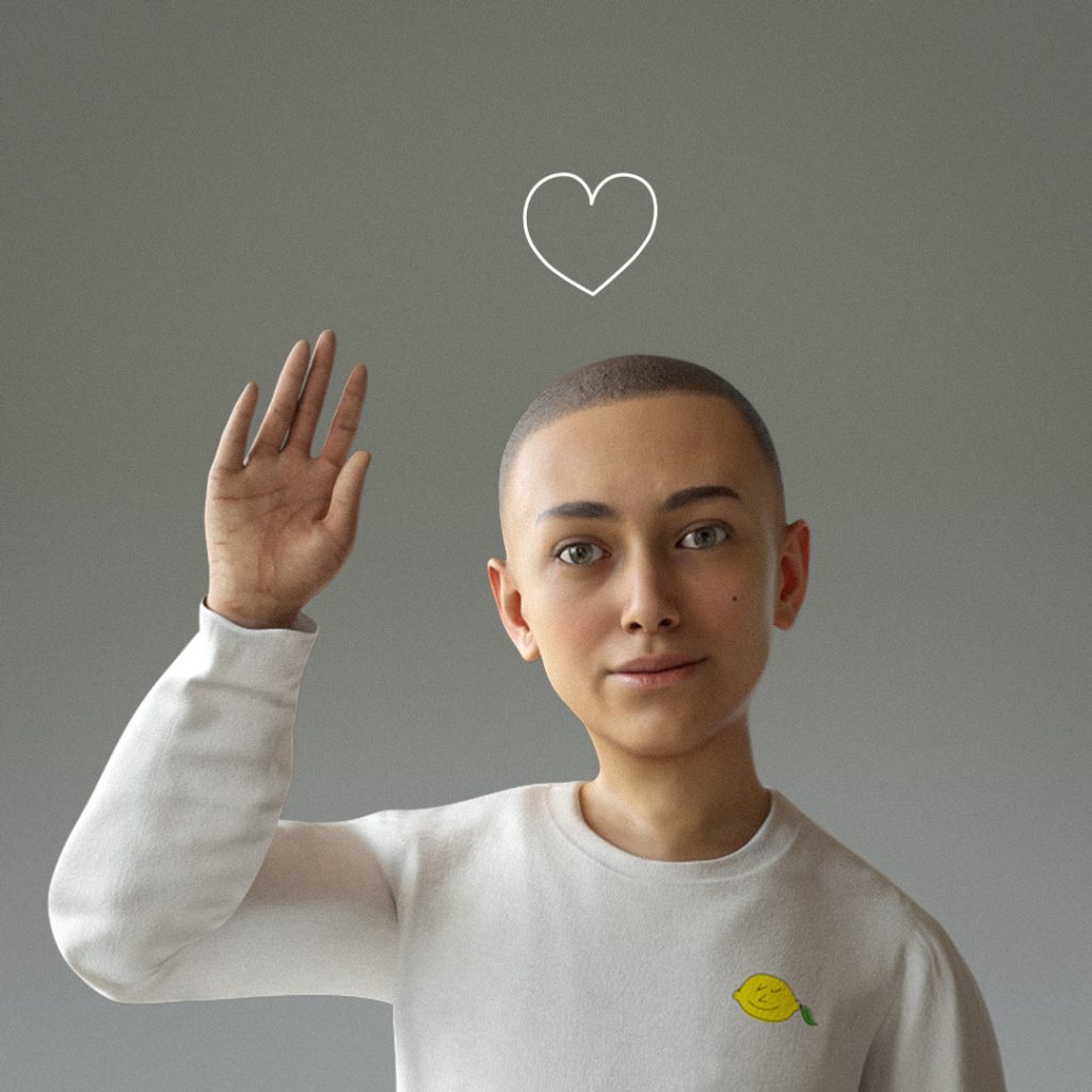 avatar från vara nere som vinkar.